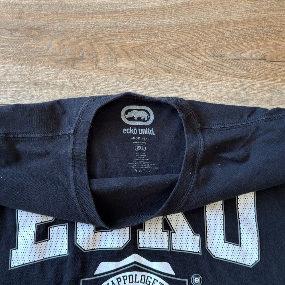 Y2K Ecko Unltd Black Graphic T Shirt Size 2XL Baggy Oversized Streetwear